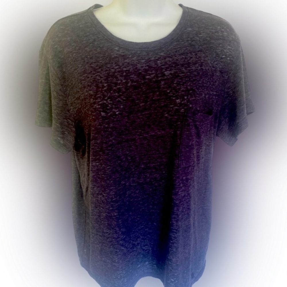 Abercrombie & Fifch Marled Tee - XS charcoal black. Cotton blend